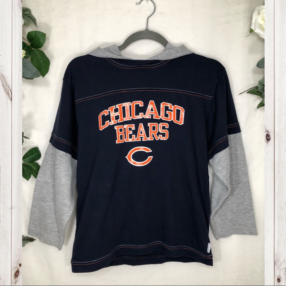 NFL Team Apparel Chicago Bears Long Sleeve Hoodie Top